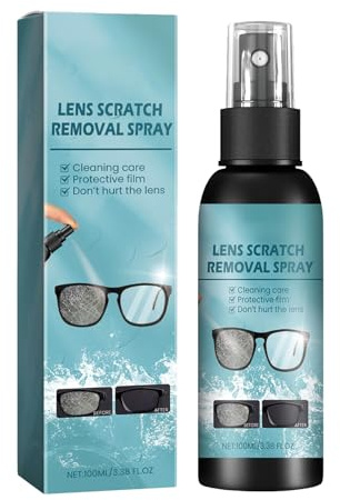 KOAHDE Eliminación de Arañazos de Lentes,Glasses Cleaning Spray for Sunglasses,Líquido de Reparación de Cristales,100ML,1PC