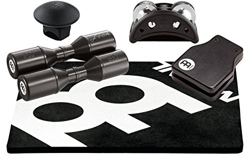 Meinl Percussion Cajon Perc Pack - 5-Piece Accessory Instrument Set for Cajons - Various Materials, Black (PP-2)