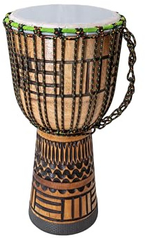 Mienloco - Tambour djembé de qualité supérieure - Avec sac de voyage (50 cm)