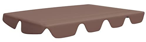 vidaXL Ersatzdach für Gartenschaukel Hollywoodschaukel Dach Dachbezug Schaukeldach Ersatz-Bezug Sonnendach Dachplane Braun 188/168x145/110 cm