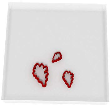 Juego de 3 Cortadores de Fondant Cortador Galletas Cortapastas de Hoja de Roble de 1,5 cm + 2 cm + 3 cm