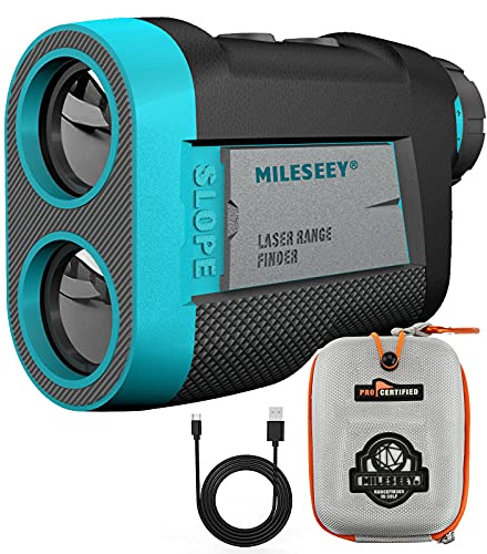 MiLESEEY Rechargeable Golf Range Finder with Slope On/Off Switch, Magnetic Range Finder Golf 660Yds Flag Lock Vibration for Golf Cart, ±0.55Yd Accuracy-Tournament Legal Rangefinders