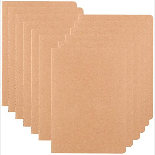 YOOMONA 12er Liniert Notizbuch, Tagebücher, Skizzenbücher für das Klassenzimmer, Gastgeschenke, Kraftpapierhülle, 21x28CM