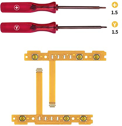 Mcbazel SL/SR Sync Button Flex Cable Kit de Câble ruban de Remplacement avec jeu de Tournevis Tri-Wing pour Nintendo Switch/Switch OLED Joy-Con (Pas pour Switch 2)