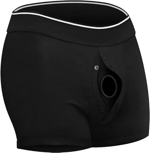 Strap on Harness Shorts for Sex for Couple for Women Men Strap on Dildo dilldó for her Strap on for Pegging Unisex Lesbian strapon Strapless Hollow Strap on, Dildo not Included Black