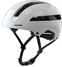 Alpina SOHO - Extrem Robuster, Leichter & Individuell Anpassbarer Urban Fahrradhelm Für Erwachsene, White Gloss, 51-56 cm