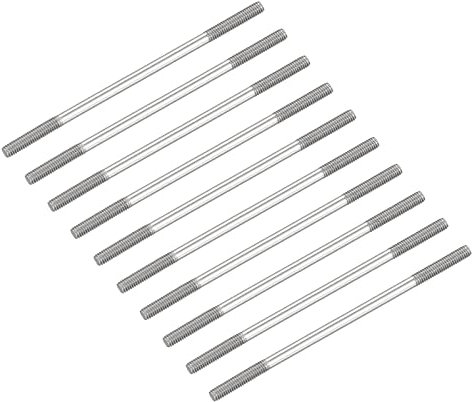 METALLIXITY Doppia Filettata Blocco Viti (M4 Filo 80mm Lunghezza) 10pz, 304 Acciaio Inox Doppio Filettato Stelo Bulloni - per Casa Manutenzione