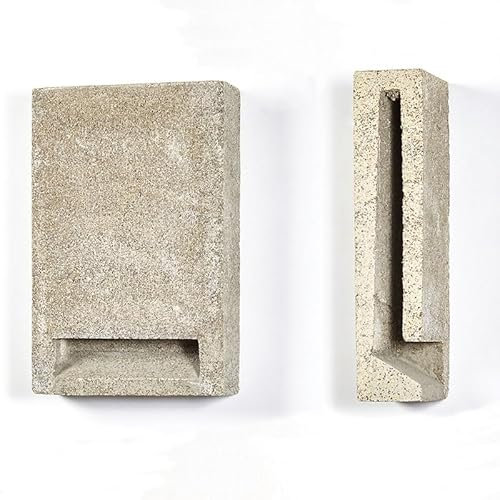 HASSELFELDT Fledermaus Einbaustein aus Holzbeton 80x365mm | Wetterfest | Fledermausquartier | Fledermauswochenstube | Großraumhöhle | Sommerquartier| Fledermauskasten | Fledermaus-Haus|Selbstreinigend