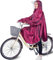 Fahrradponcho, wasserdichter Regenmantel, Fahrrad-Regenponcho for Erwachsene, Regenmantel mit Kapuze for Damen und Herren, mit reflektierenden Streifen, leicht, wasserdicht, wiederverwendbar (Farbe: R