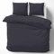 Cotton Castle Bettwäsche Bettgarnitur Bettbezug 100% Baumwolle 135x200 155x220 200x200 200x220, Farbe:Anthrazit, Größe:200 x 220 cm