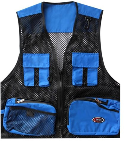 RUMAOZIA Ärmellose Weste Herren Sommer Anglerweste Ärmellos Jacke Sommer Outdoor Weste Funktionsweste mit vielen praktischen Taschen Leicht Jagdweste Schnelltrocknend Safariweste
