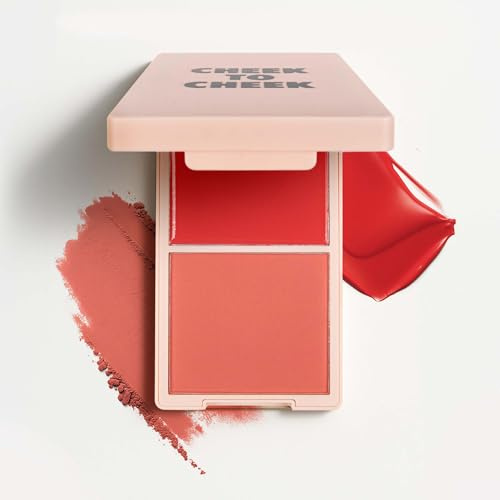 MOYOU LONDON Duo Blush Palette – 2-i-1 kräm- och puderrouge för daggig glöd och långvarig färg – vegansk och grymhetsfri makeup för alla hudtyper, körsbärsvin