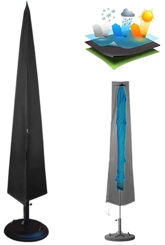 Funda Para Sombrilla De Mercado, Protector Resistente Para Sombrillas De Exterior, Cubierta De Protección Antipolgar Y Climática Para Muebles De Jardín Terraza Piscina Balcón