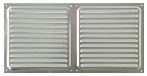 Brinox B70540A - Rejilla de ventilación (20 x 40 cm) color aluminio