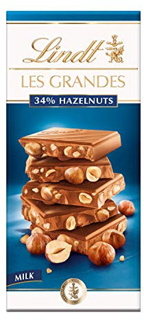 Lindt Les Grandes Milk Chocolate Hazelnut Bar 150g