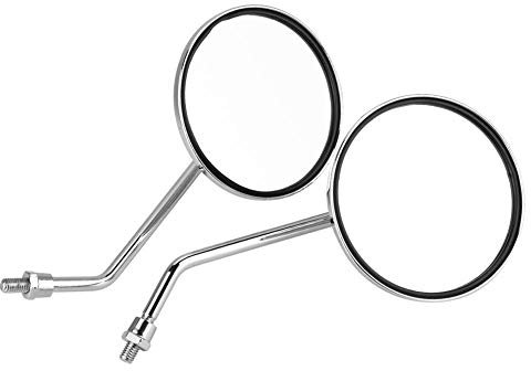 Roller Spiegel M8,Motorrad Spiegel Chrom, 1 Paar 8Mm Rechte Und Linke Seite Motorrad-Rückspiegel Runde Motorradspiegel Für Dirt Bike ATV