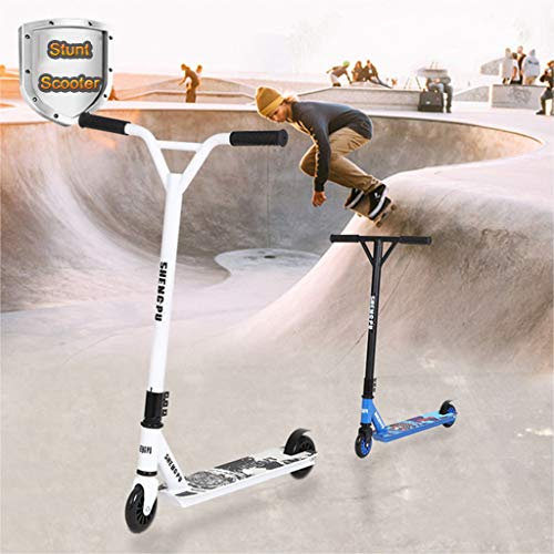 WRRAC-Trampolin Kinder Stunt Scooter Kinder - Freestyle Pro 360 Grad Trick Hinterradbremse PU-Räder 100mm Anfänger Street Scooter für Kinder ab 8 Jahren, Jungen, Jugendliche, Erwachsene