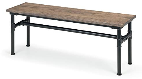 Julian Bowen Carnegie Bench - Mocha Elm/Black Benches