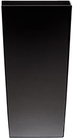 URBNLIVING 2 x Square Flower Plant Pot Indoor Outdoor Garden Patio Planters Planting (Black, 12.5cm Width)