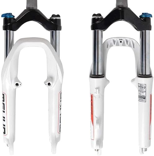 ZLYJ Suspension 20 Pouces Fourche Suspension Vélo Pliante VTT Amortisseur VTT Fourche Pneumatique Étendue Fourche Mécanique Disque/V-Frein Amortissement Ajuster 105Mm Débattement A,20