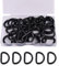 ZYDYRX 32 Stück Metall D Ring Goldener Halbkreisförmiger D Ring Taschen D Ring Zubehör Silberner 20mm x 3.8mm für Rucksäcke Taschen Gürtel DIY Bastelzubehör Schwarz