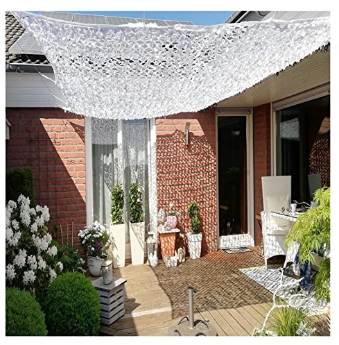 Auvent d'extérieur camouflage 4 x 30 m – Filet d'ombrage léger en maille militaire pour camping, chasse, protection de serre – Auvent blanc polyvalent pour terrasse et plantes