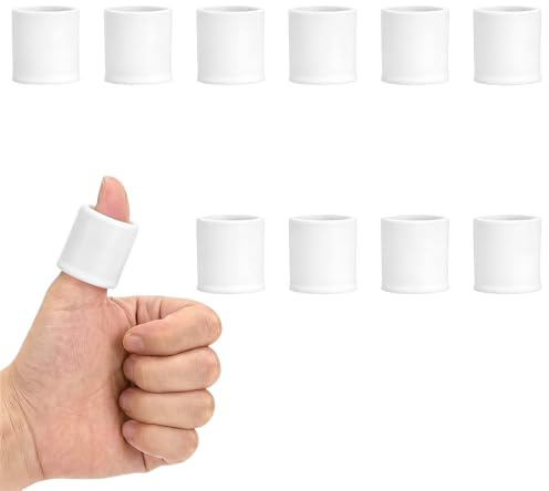 OQKAHIV 10 Piezas Protector Dedo Gordo Pie, Protector Dedos Pie Silicona Transpirable, Protectores para Pulgares, Protector Del Dedo Grande, Cubiertas de Dedos para Ampollas, Callos(Apertura-Blanco)