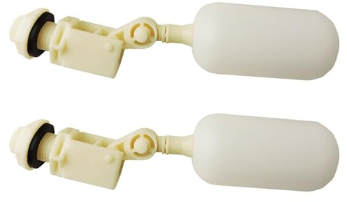Roleader Valvola Galleggiante per Ciotola D'acqua 2 Unitá in Plastica Beige Controllo Automatico Livello Acqua per Abbeveratoio Bovini e Cavalli