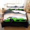 WFBZ 3D Druck bettwäsche Auto 135x200 Bedding Mikrofaser Bettwäsche Grun Bettbezug mit 2 Kopfkissenbezug 50x75cm,Modern Sport Car Bettbezug for Kinder Jugendliche