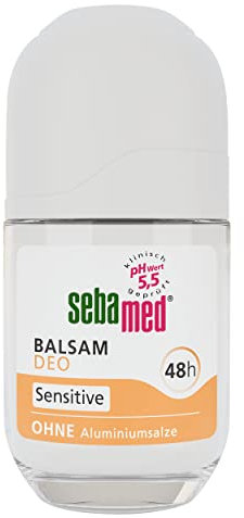 SEBAMED Balsam Deo Sensitive Roll-on, zuverlässiger Schutz vor Körpergeruch, 48h Wirkung, Deo für Damen und Herren, ohne Alkohol, ohne Aluminiumsalze, für die Rasur geeignet, 50 ml