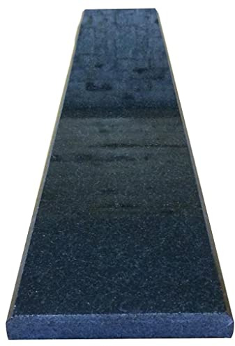 Tenedos Custom Lenght | Black Granite Threshold Floor Tile Polished Eased Edge for Doorway, Window sill, Shower Curb Kerdi Board Cut up to 36 inches Long (Width: 6 inch, Thickness: 0.75 inch)