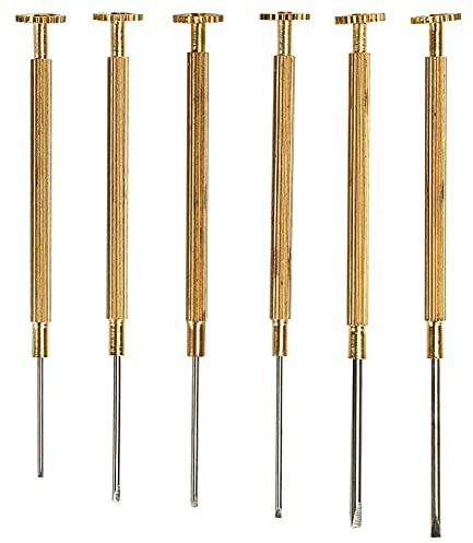6st 0,8-1,8 Mm Kopparslits Skruvmejslar Platt Skruvmejsel Klockglasögon Datortelefon Reparationsverktyg Urmakare Skruvmejsel