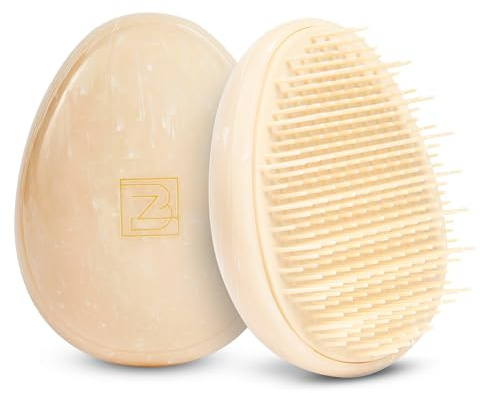 B to Z Edit Travel Hairbrush - Mini Hair Detangler for Women Teens Kids - Sensory Scalp Massager - Small Portable Comb - Thick, Curly, Straight, Wet, Dry - Compact Detangler - Purse Essentials