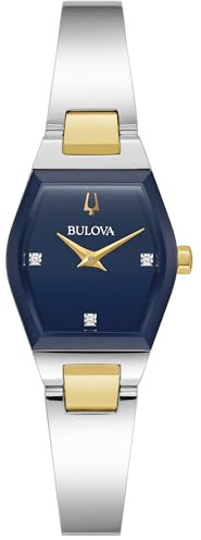 Bulova Women Analog Japanese Quartz Watch with Stainless Steel Strap 98P218