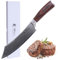 Wakoli EDIB Damast BBQ Blockmesser 20 cm – 67 Lagen Damaststahl mit VG10-Kern I Extrem scharfes Kochmesser & Fleischmesser für Grill & Küche I Profi Küchenmesser mit Pakkaholzgriff in Geschenkbox