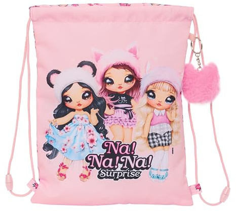 Safta NANANA FABULOUS Rucksack für Kinder, flach, ideal für Kinder verschiedener Altersgruppen, bequem und vielseitig, Qualität und Widerstandsfähigkeit, 26 x 34 cm, Rosa, Rosa, Estándar, Casual