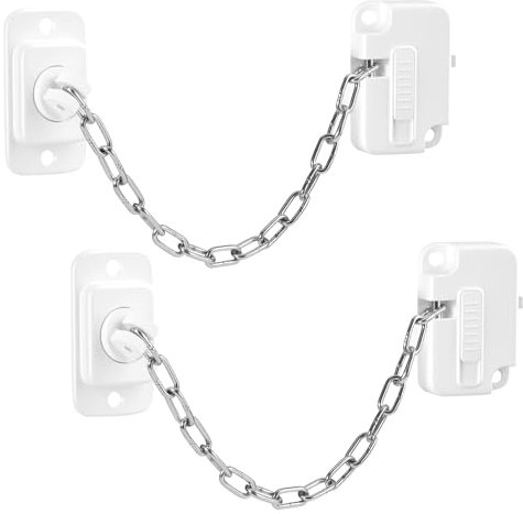Hemiks 2 Stück Kühlschrank Schloss, Ohne Bohren Fenstersicherung Kinder, Einstellbar Kühlschrankschloss Schranksicherung Baby für Türen Waschmaschinen, 3.3*6*26.5cm