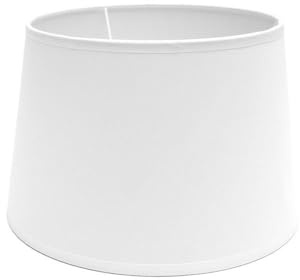 Abat-jour blanc E27 avec format conique ouvert, dimensions 30 x 22 x 18 cm, idéal pour divers luminaires et décorations modernes