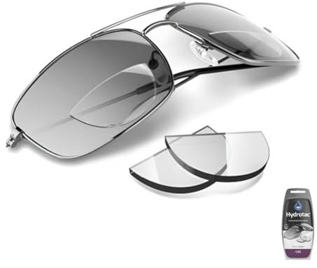 Inland UK +3.00 Hydrotac Stick-On Bifocal Reading Lenses, +3.00 Magnification, Universal Fit for All Eyewear
