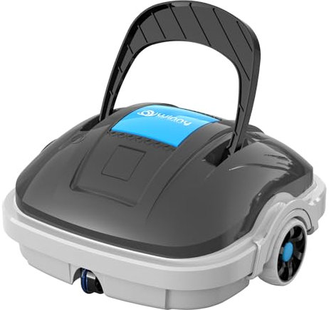 WINNY POOL CLEANER Robot Piscina Fuori Terra per Piscina da 80m², Robot Piscina Pulitore Senza Fili con Batteria 100 Min | Robottino Pulitore con Doppia Motricità, Parcheggio Autonomo Grigio Scuro