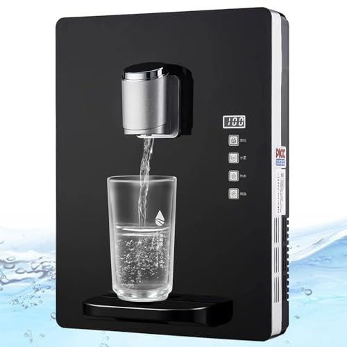 Distributore Acqua Alimentata a Parete, Distributore Acqua Calda Istantaneo 2200W, Acqua Calda 30L / H, Con Serratura Elettronica Bambino, Regolazione Temperatura, Per Mense Commerciali, Uffici
