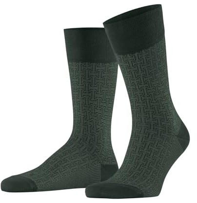 FALKE Sensitive London Special Edition M So algodón puños sin presión 1 par, Calcetines Hombre, Verde Hunter Green 7441, 43-46