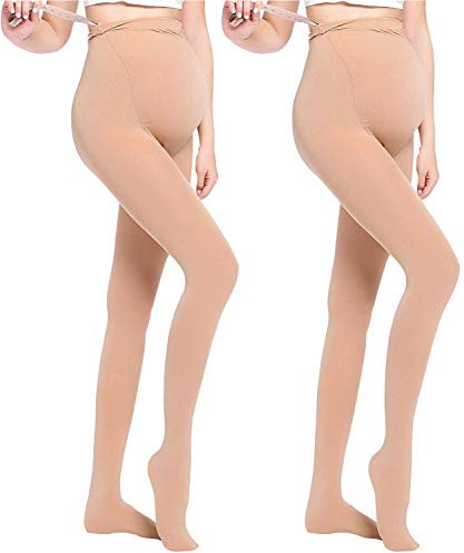 LOVELYBOBO 2 Pack Strumpfe & Strumpfhosen Opaque Umstandsstrumpfhose Unterstutzung Leggings Mutterschaft Hose fur alle Phasen der Schwangerschaft Damen 320D