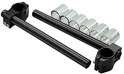 iSpchen Motorradlenker CNC Aluminium Cafe Racer Lenker Motorrad Lenker Verstellbar 26mm 30mm 31mm Stummellenker Clip On Gabel Lenker CNC-Gabelrohr