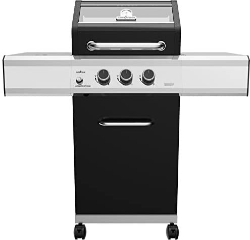 Grillfürst Gasgrill G210G - 2-Brenner Edelstahl, Grillwagen Gasgrill mit Sichtscheibe, Outdoor Grill mit Infrarot-Hochtemperaturzone, doppelwandigem Deckel und Gusseisen-Rosten
