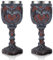 Jinei 2 copas medievales y copas de vino de dragón, copa de cáliz, copa de resina de 7 onzas, copa de vino gótica, copa de vino romántica de acero inoxidable para decoraciones de fiesta medieval