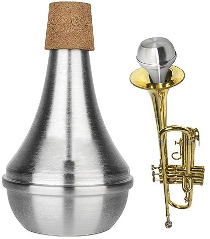 Trompetendämpfer, Übungsdämpfer für Trompete, leiser Übungsdämpfer aus Aluminiumlegierung für Trompete, Trompetendämpfer, Zubehör für Musikinstrumententeile, Trompetenschalldämpfer für Kinder