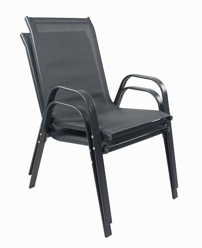 VCM 2-TLG. Set Gartenstuhl | Gartenstuhl stapelbar | Maße ca. H. 89 x B. 56 x T. 73 cm | Gartenstühle | Gartenmöbel - Sonlas