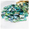 Yuelulala 500g Mixed Color Irregular Crystal Mosaic Tiles, Tiny Mosaic Tile Crystal Craft for Craft Bathroom Kitchen Home Decoration DIY Art Projects Art Material Decoration (Green Series)(A16-1)