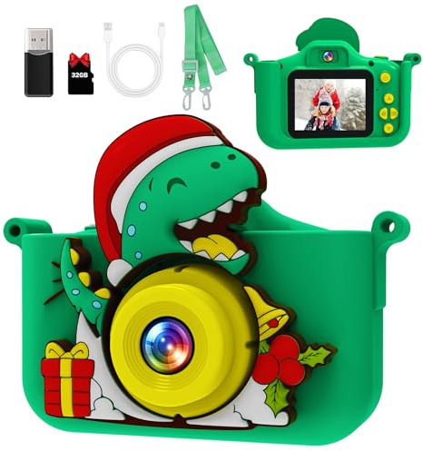 MYSTILUCK Kinderkamera, 1080P HD Digitalkamera für Kinder mit 2,0-Bildschirm & 32GB-Karte, Fotoapparat-Spielzeug für Jungen & Mädchen, Kinder 3-12 Jahre Weihnachten & Geburtstag